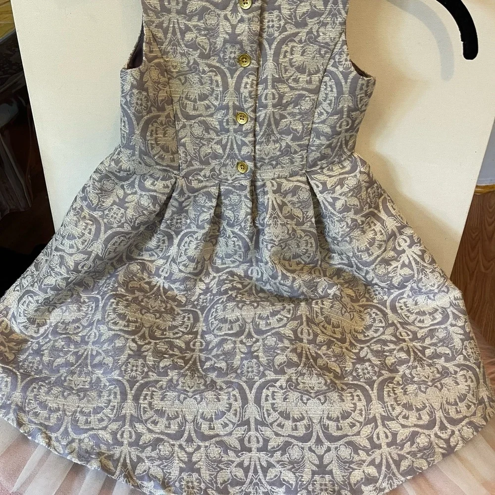 Genuine Kids OshKosh fancy high low dress girls purple gold sparkle